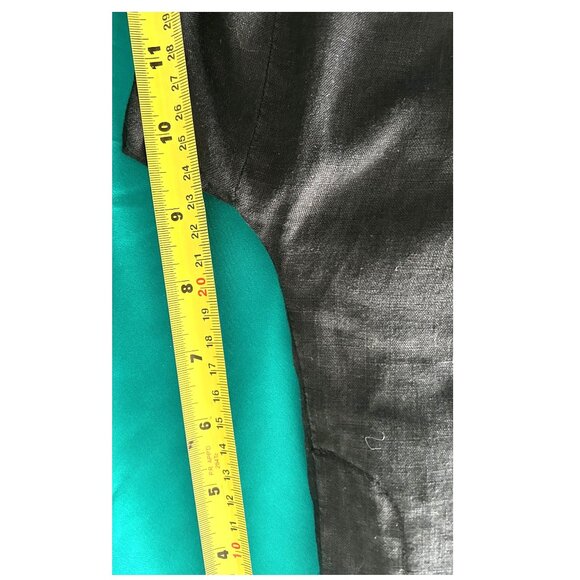 Tahari Black Pleated Linen Pants Sz 6 - Picture 3 of 8